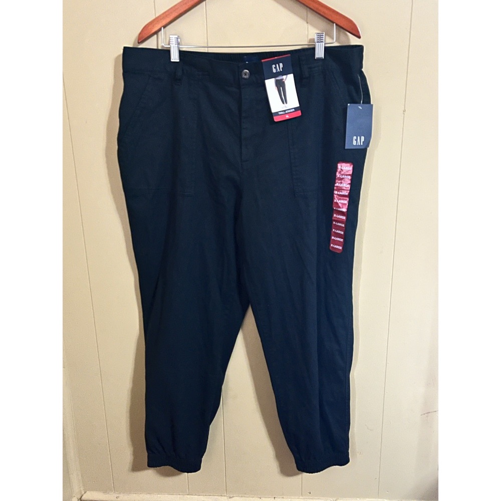 Gap Twill Black Joggers Size XL Casual Lounge Neutral NWT Utility Outdoor